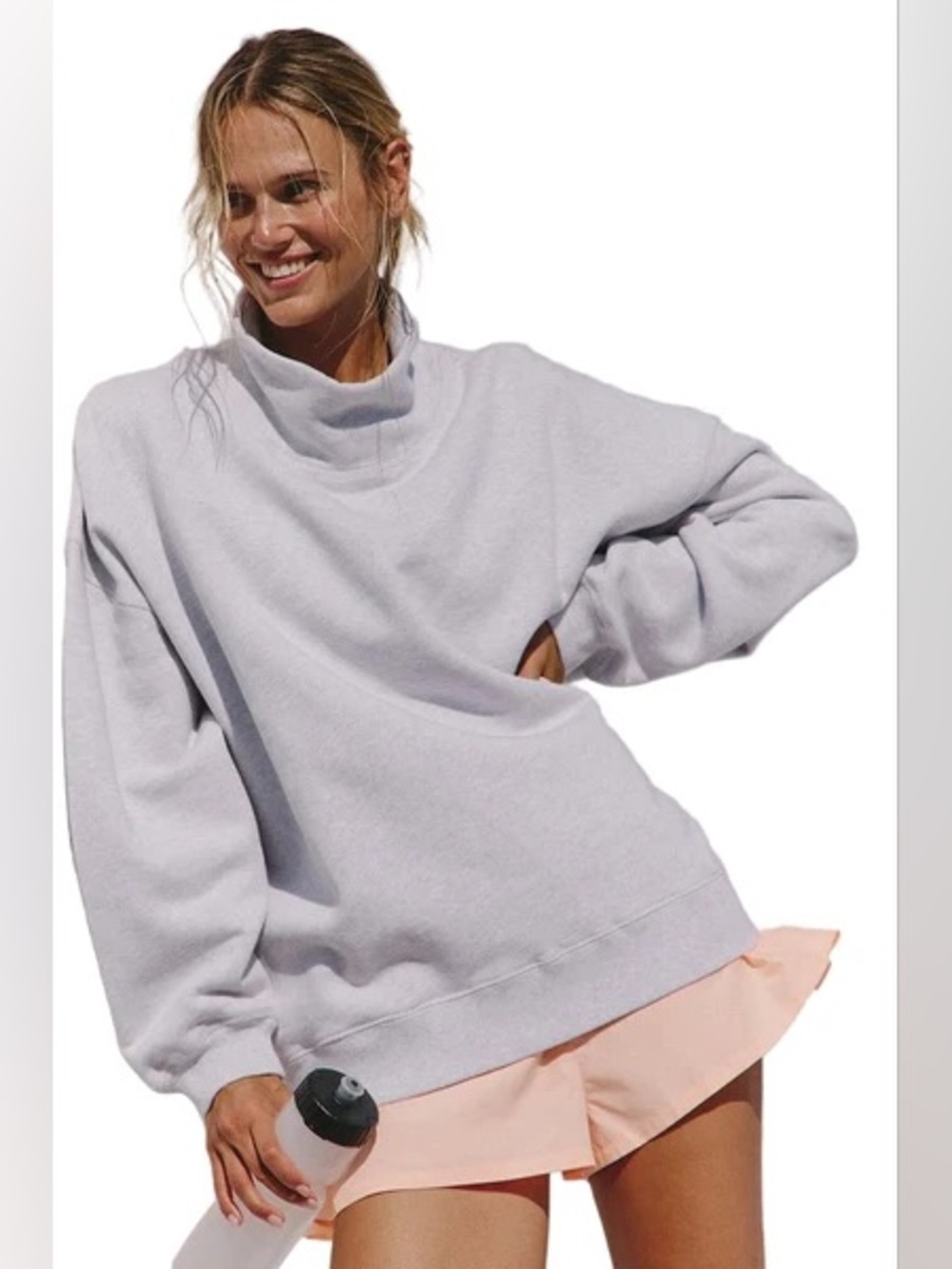 FP Movement X Free People A Cut Above Mock Neck Pullover Sweatshirt